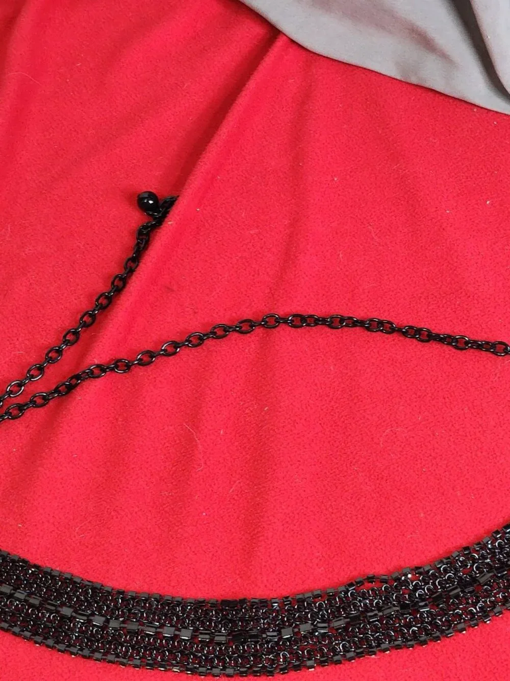 Chico's Vintage Black Metal and Rhinestone Adjustable 50.5